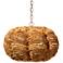 Jamie Young Clamshell Wood Beaded 4-Light Small Chandelier