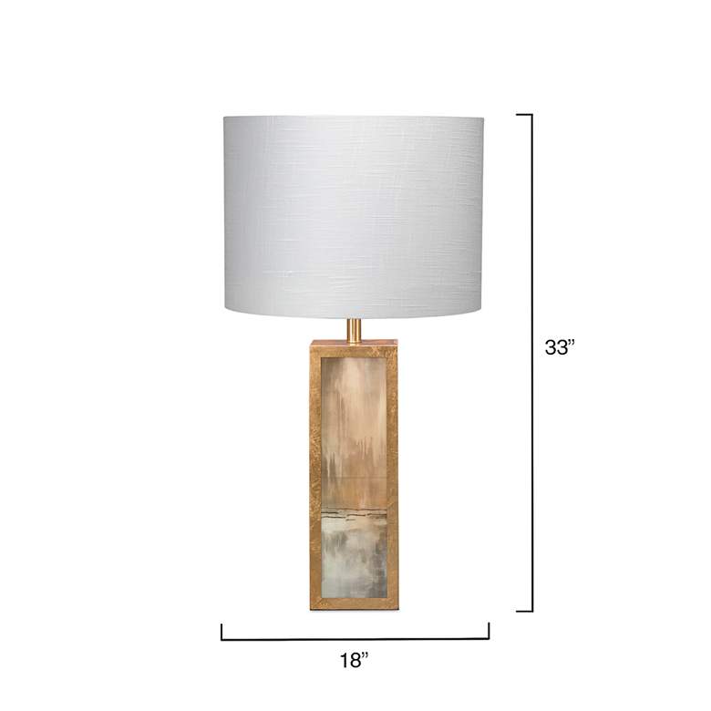 Image 7 Jamie Young Cloudscape Antiqued Gold Leaf and Slate Lacquer Table Lamp more views