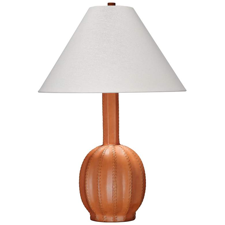 Image 1 Jamie Young Cole Leather Table Lamp, Tan