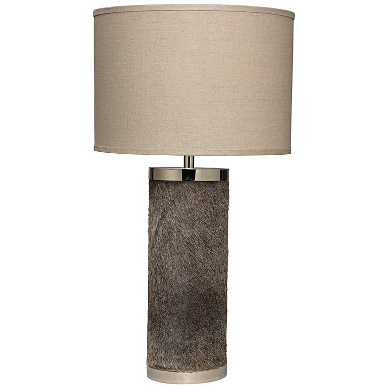 Image 1 Jamie Young Column Gray Hide Table Lamp