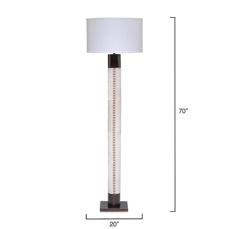 Image 6 Jamie Young Company. Sheridan 70" Bronze White Hair-On-Hide Floor Lamp more views