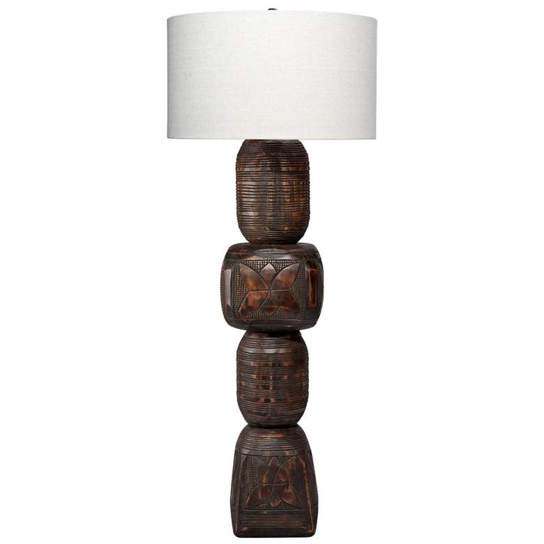 Image 1 Jamie Young Company Totem 62 inch High Wood Floor Lamp