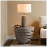 2_Jamie Young Concentric Fiber Glass Indoor/Outdoor Cement Gray Side Table more views