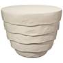 1_Jamie Young Concentric Fiber Glass Indoor/Outdoor Cream White Side Table
