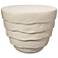 Jamie Young Concentric Fiber Glass Indoor/Outdoor Cream White Side Table