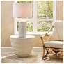 2_Jamie Young Concentric Fiber Glass Indoor/Outdoor Cream White Side Table more views