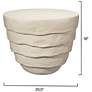 3_Jamie Young Concentric Fiber Glass Indoor/Outdoor Cream White Side Table more views
