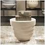5_Jamie Young Concentric Fiber Glass Indoor/Outdoor Cream White Side Table more views