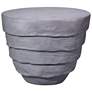 1_Jamie Young Concentric Fiber Glass Indoor/Outdoor Steel Gray Side Table