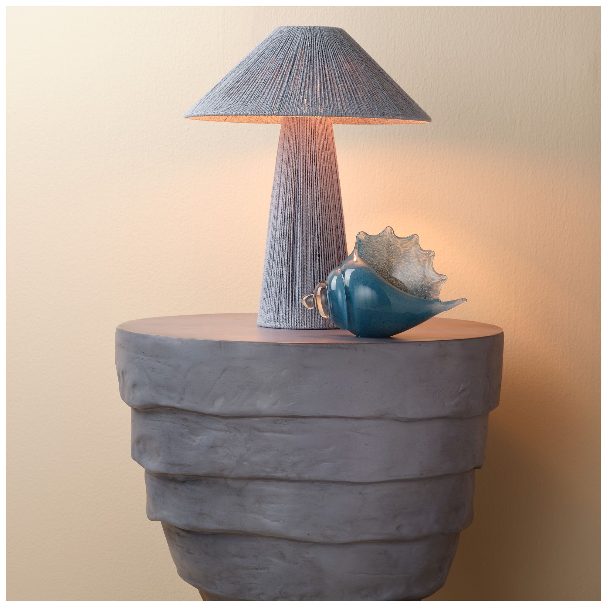 Image 2 Jamie Young Concentric Fiber Glass Indoor/Outdoor Steel Gray Side Table more views