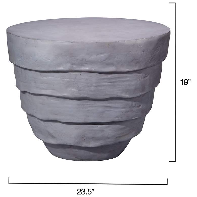 Image 3 Jamie Young Concentric Fiber Glass Indoor/Outdoor Steel Gray Side Table more views