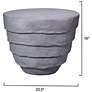 3_Jamie Young Concentric Fiber Glass Indoor/Outdoor Steel Gray Side Table more views