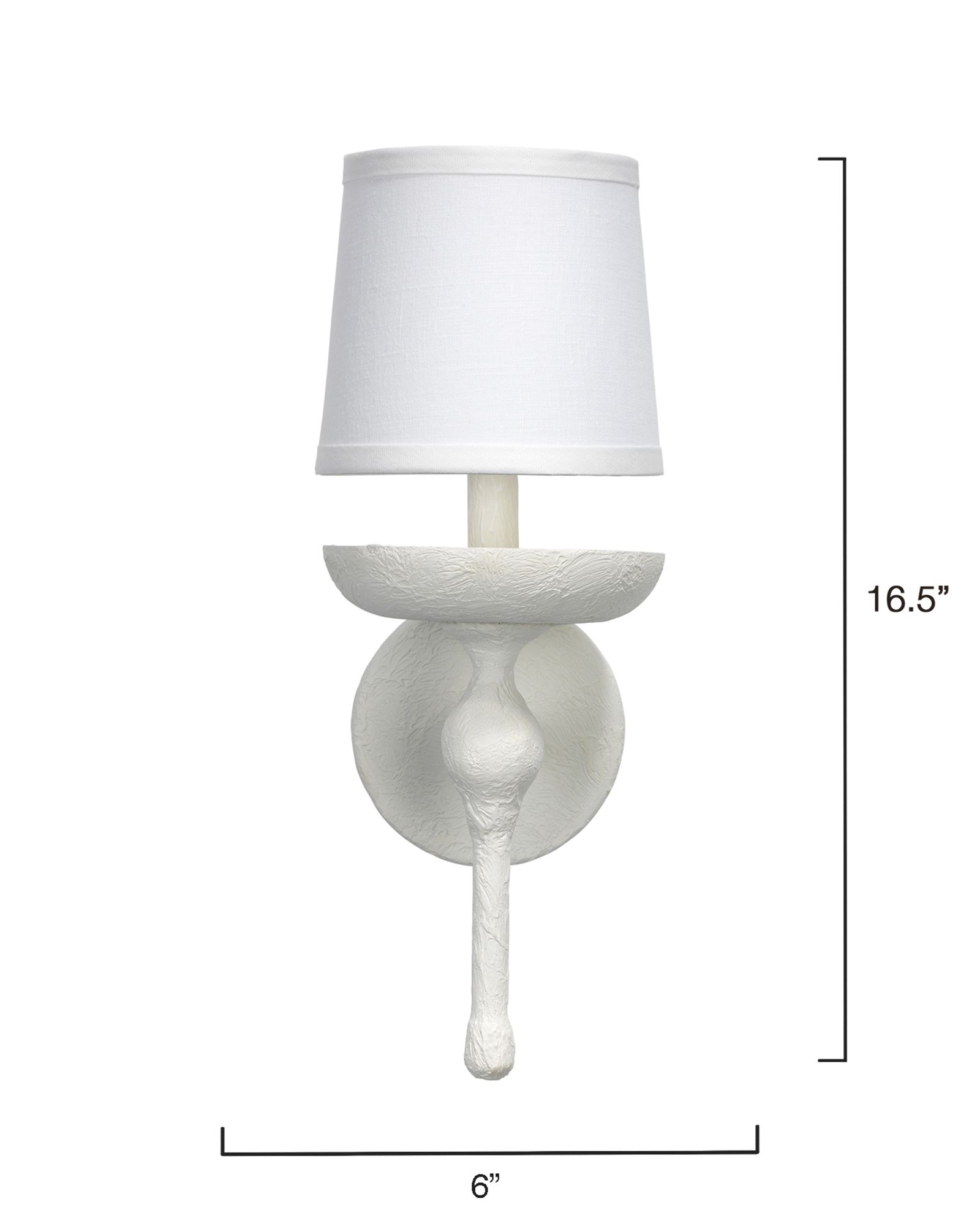 Jamie Young Concord 11 1/2" High White Wall Sconce