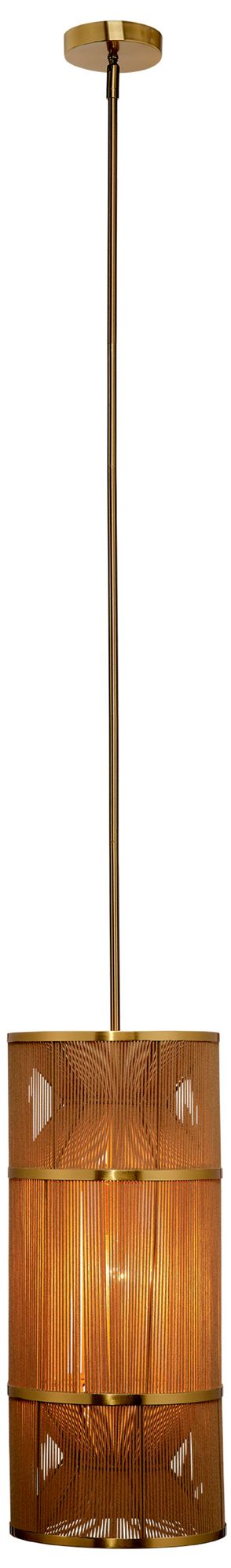 Image 6 Jamie Young Congruent 1-Light Iron and Cotton Pendant more views