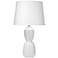Jamie Young Corset White Cinched Ceramic Table Lamp