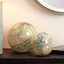 Jamie Young Cosmos Pale Blue Glass Decorative Balls Set of 2 in scene