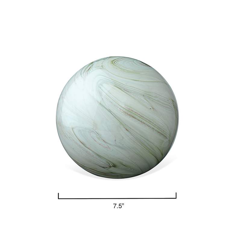 Image 5 Jamie Young Cosmos Sage Swirl Decorative Balls Set of 2 more views