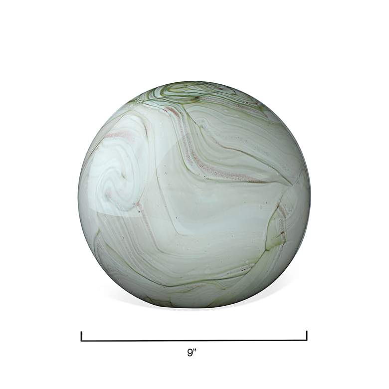 Image 6 Jamie Young Cosmos Sage Swirl Decorative Balls Set of 2 more views
