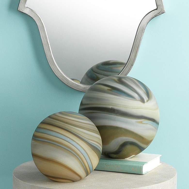Image 1 Jamie Young Cosmos Terrene Glass Decorative Balls Set of 2