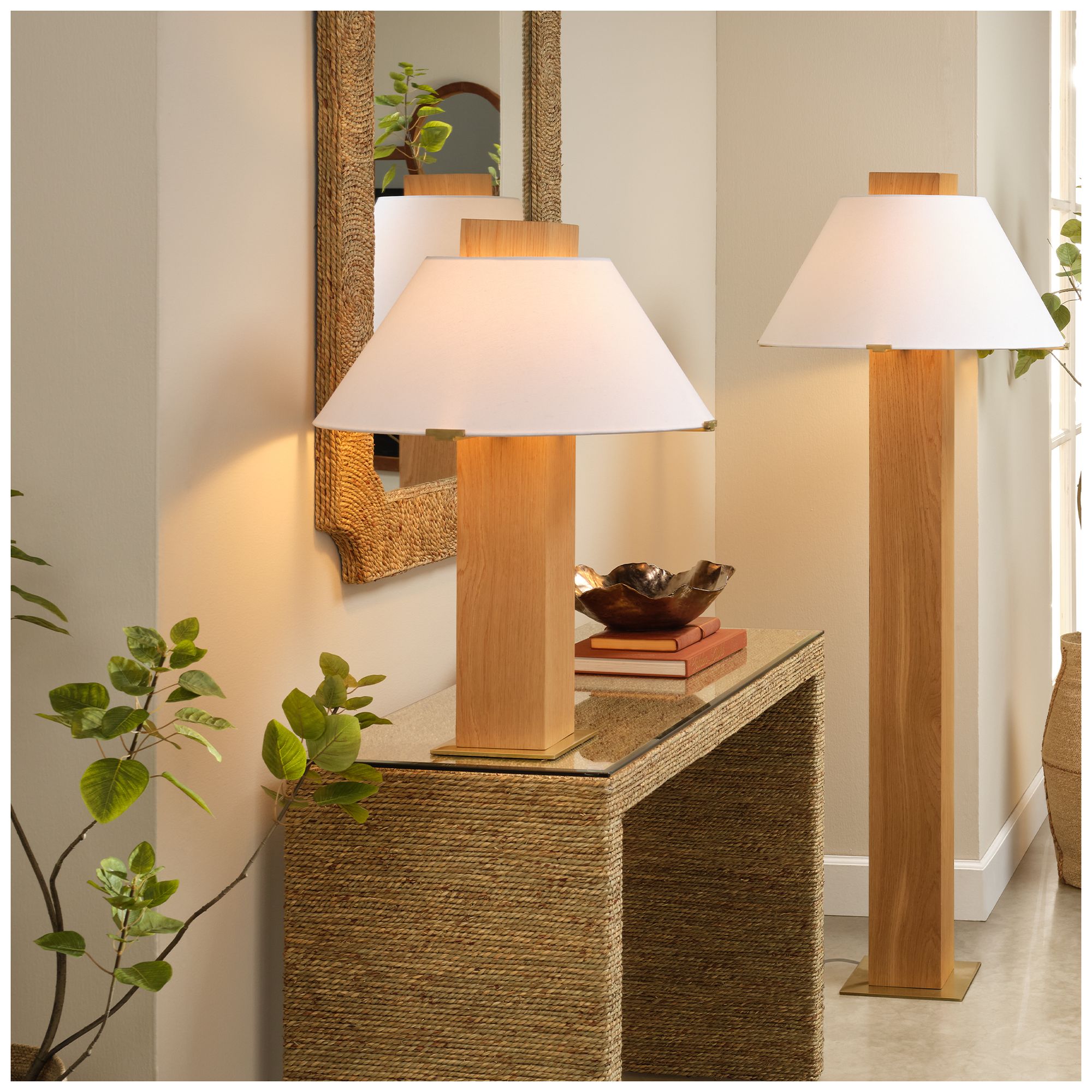 Image 2 Jamie Young Craftsman Veneer Table Lamp Oak 28.25" in Natural Oak more views