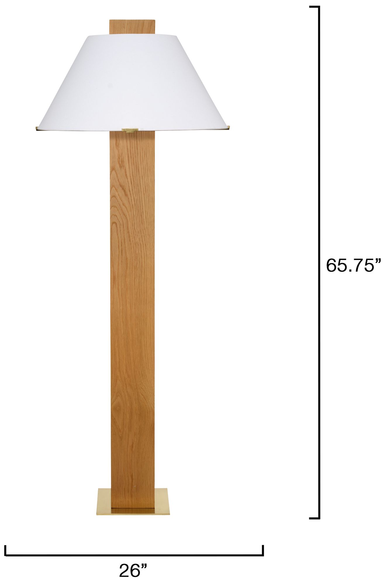 Image 3 Jamie Young Craftsman Wood Floor Lamp Oak 65.75" in Natural Oak more views