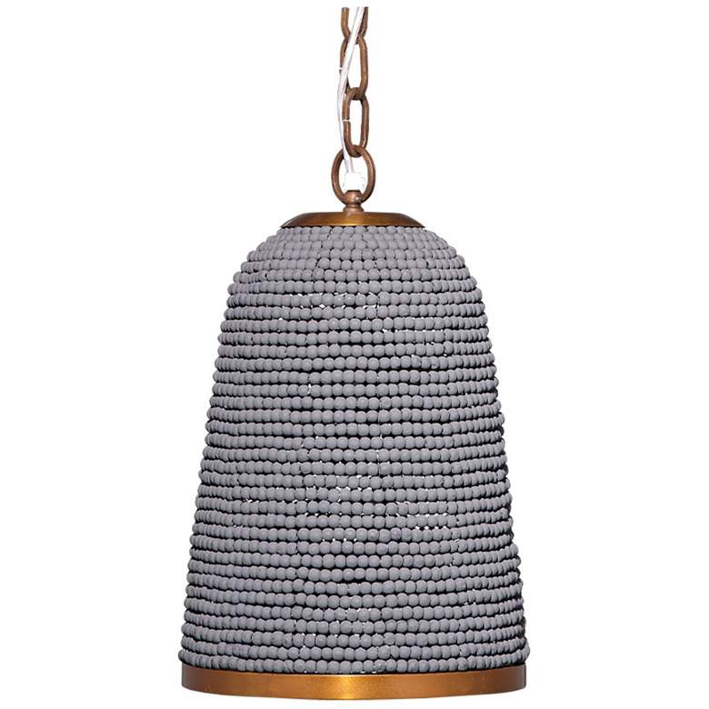 Image 1 Jamie Young Creekside 1-Light Beaded Slate Blue Pendant