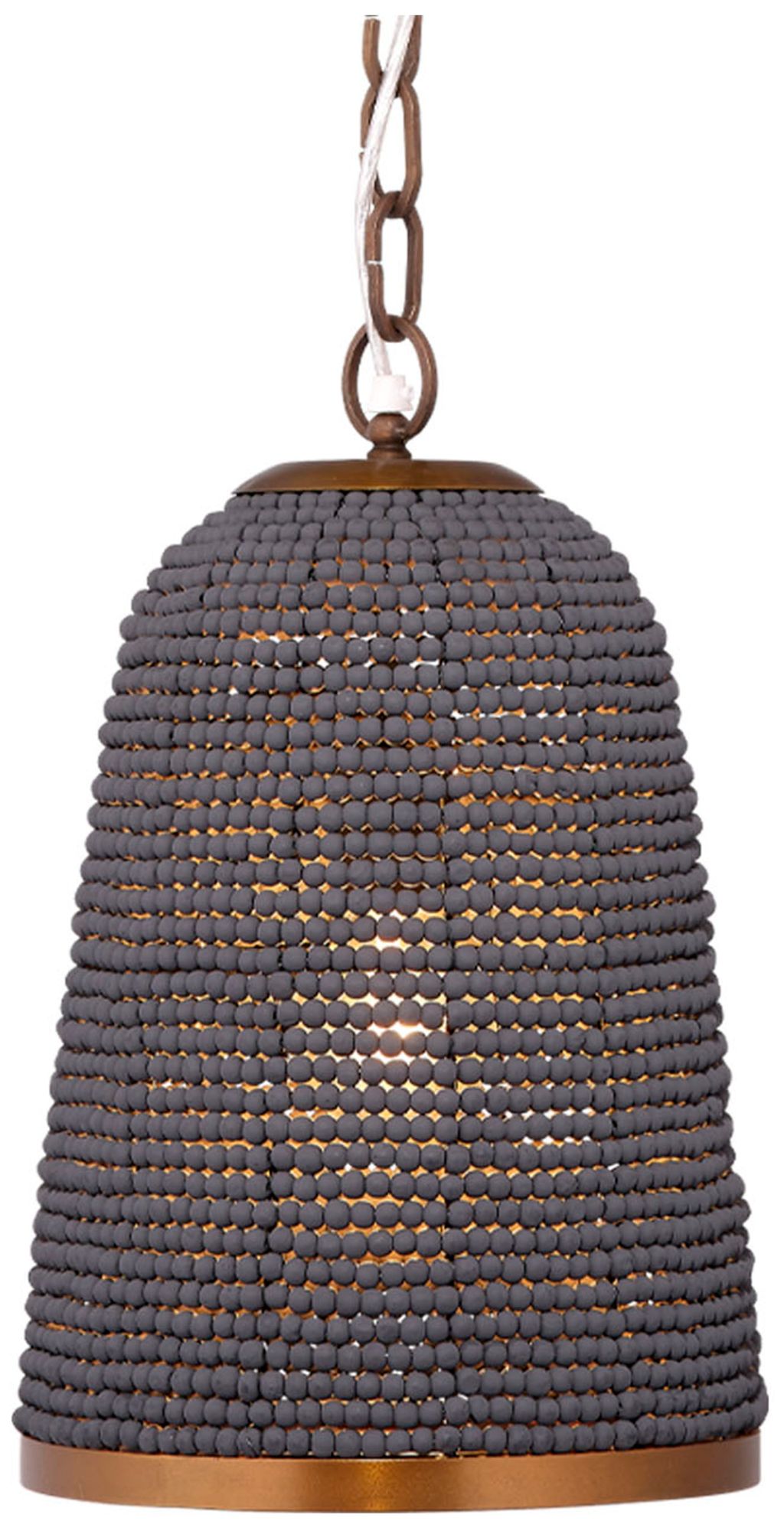 Image 4 Jamie Young Creekside 1-Light Beaded Slate Blue Pendant more views