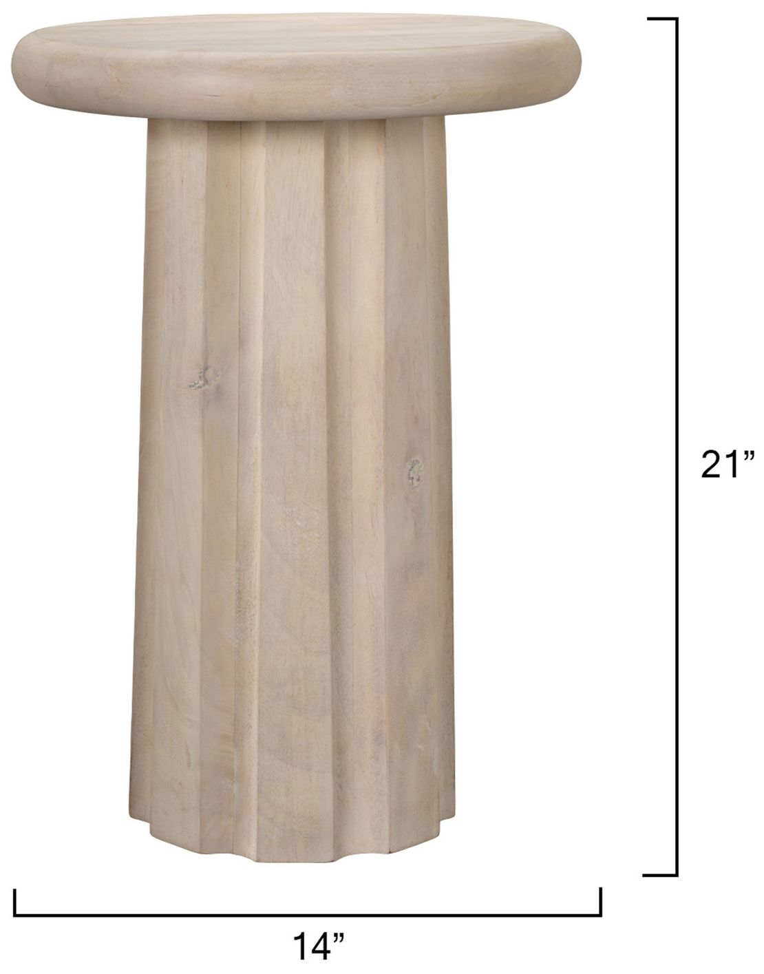 Image 3 Jamie Young Cremini Wood Side Table 21" more views