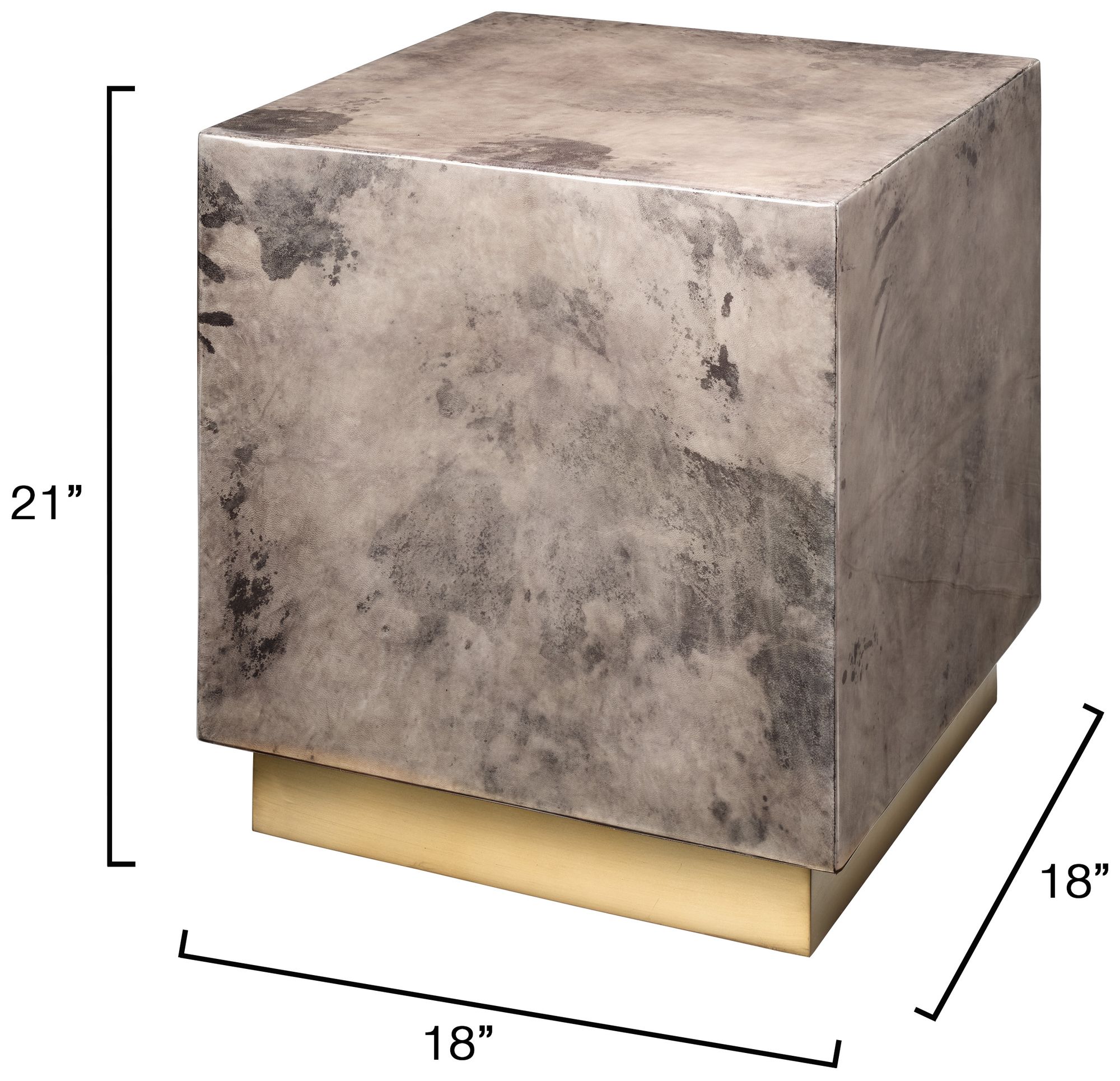 Image 3 Jamie Young Cube Vellum Side Table 21" i more views