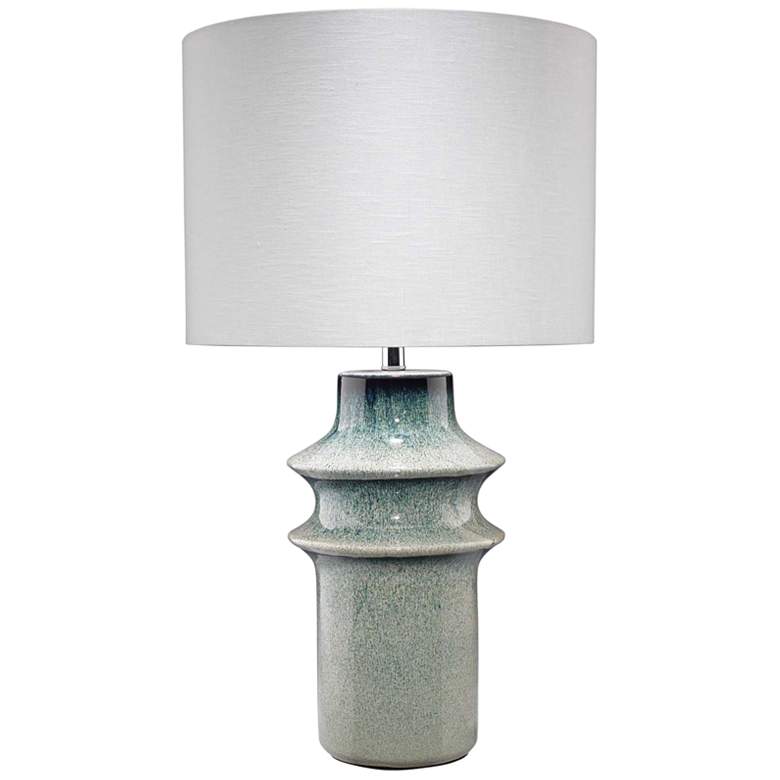 Image 1 Jamie Young Cymbals Blue Ceramic Vase Table Lamp