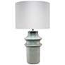Jamie Young Cymbals Blue Ceramic Vase Table Lamp
