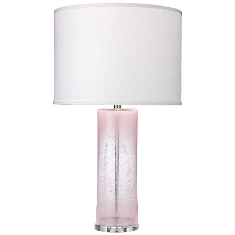 Image 1 Jamie Young Dahlia Pastel Pink Glass Column Table Lamp