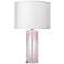 Jamie Young Dahlia Pastel Pink Glass Column Table Lamp