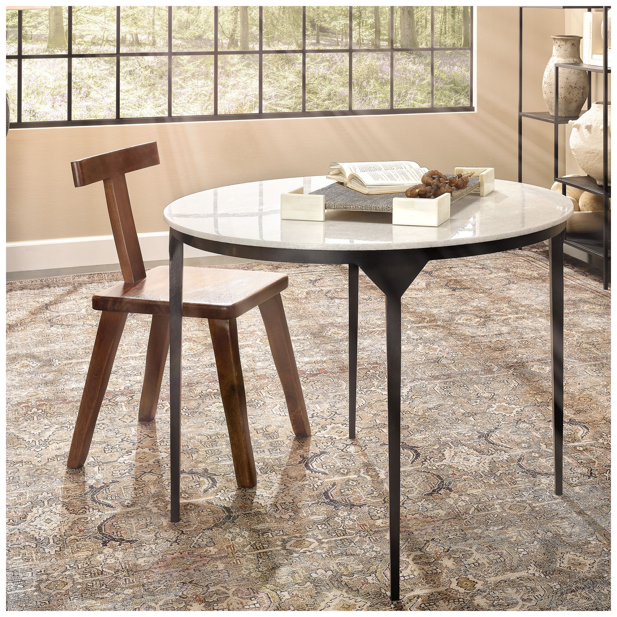 Image 2 Jamie Young Dante Marble and Metal Dining Table more views