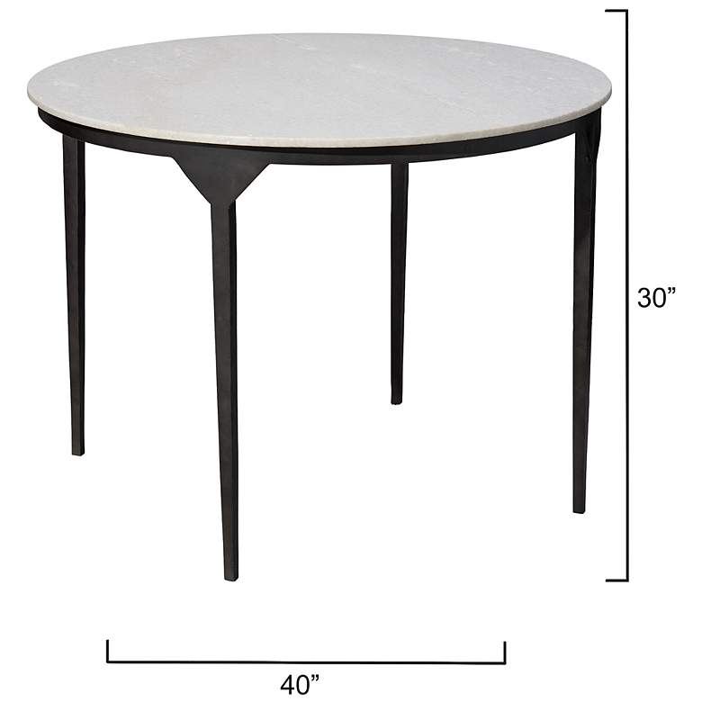 Image 3 Jamie Young Dante Marble and Metal Dining Table more views