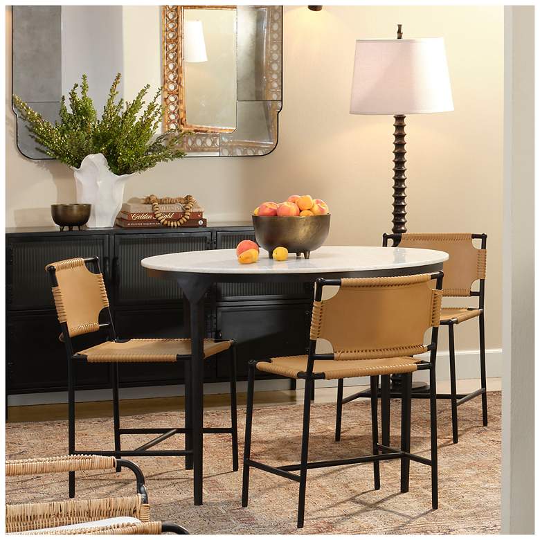 Image 7 Jamie Young Dante Marble and Metal Dining Table more views