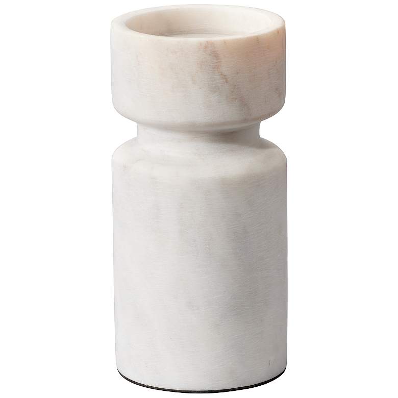 Image 1 Jamie Young Daphne White Marble Pillar Candle Holder