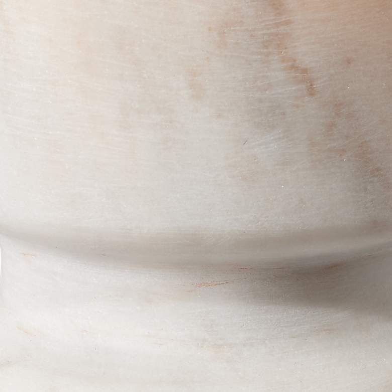 Image 2 Jamie Young Daphne White Marble Pillar Candle Holder more views