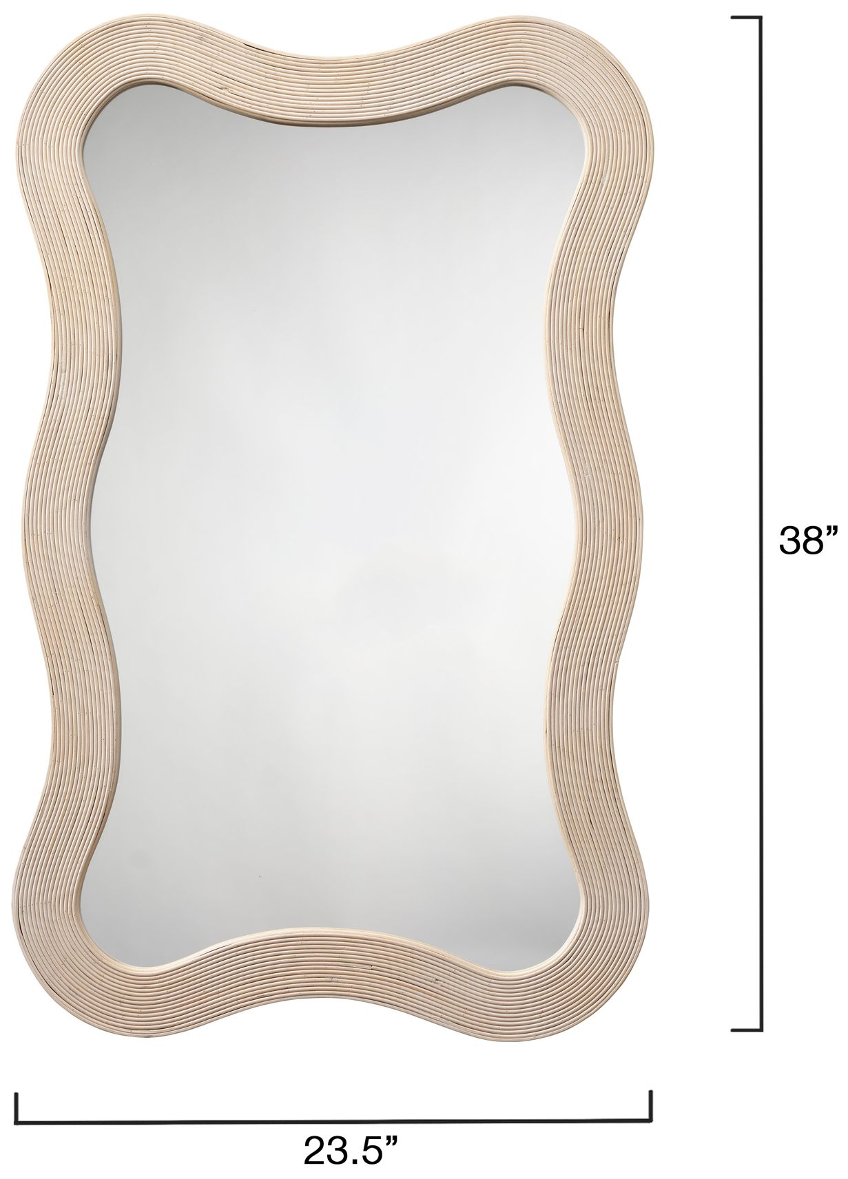 Image 6 Jamie Young Deli Wavy Bamboo Wall Mirror, Cream more views