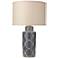 Jamie Young Deliah Blue Patterned Ceramic Column Table Lamp