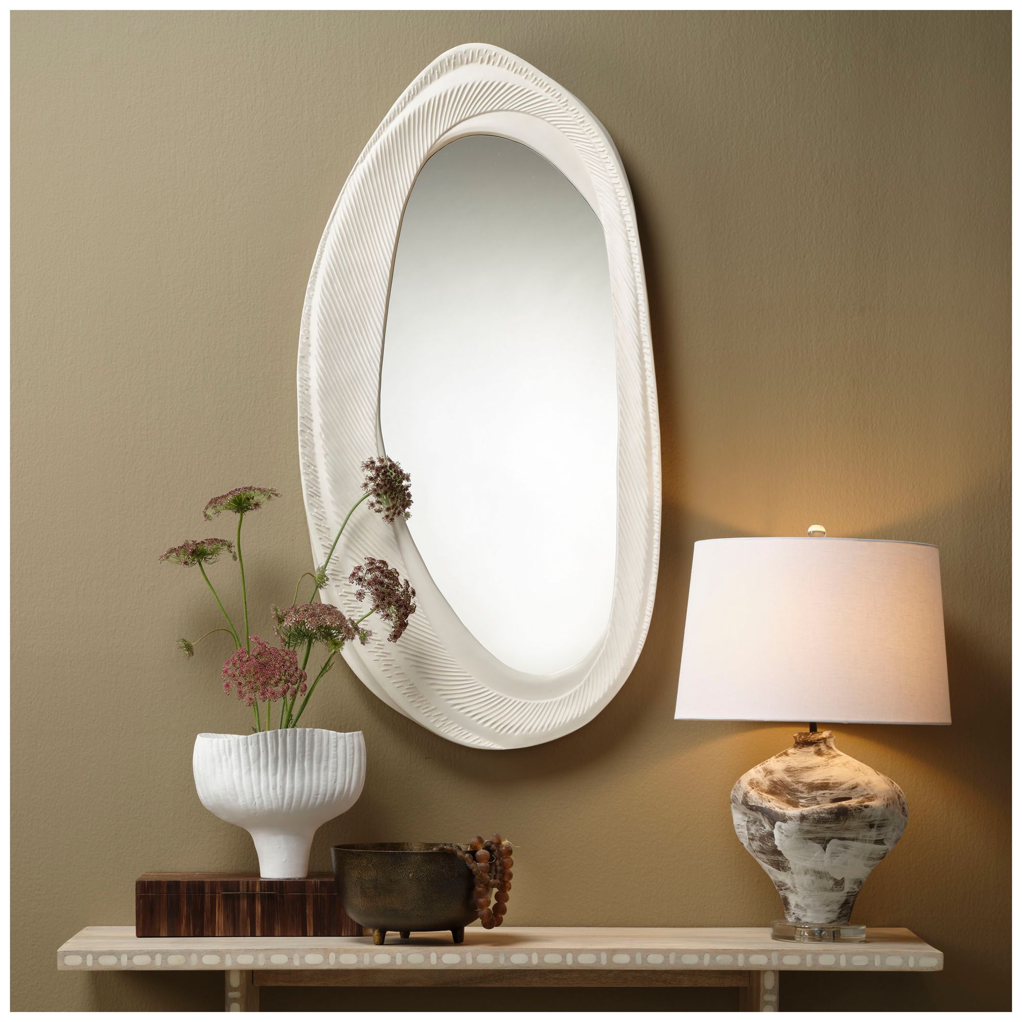 Image 7 Jamie Young Denali Resin 45" x 21.5" Wall Mirror more views