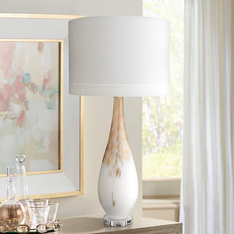 Image 1 Jamie Young Dewdrop Gold Ombre Hand-Blown Glass Table Lamp