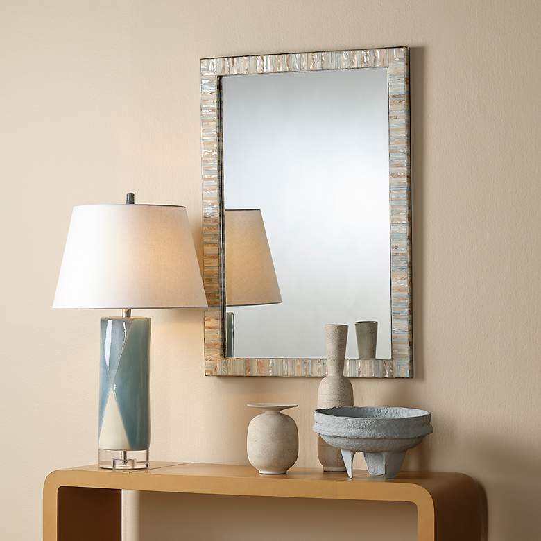 Image 4 Jamie Young Diamond 18" High Blue Ceramic Accent Table Lamp more views