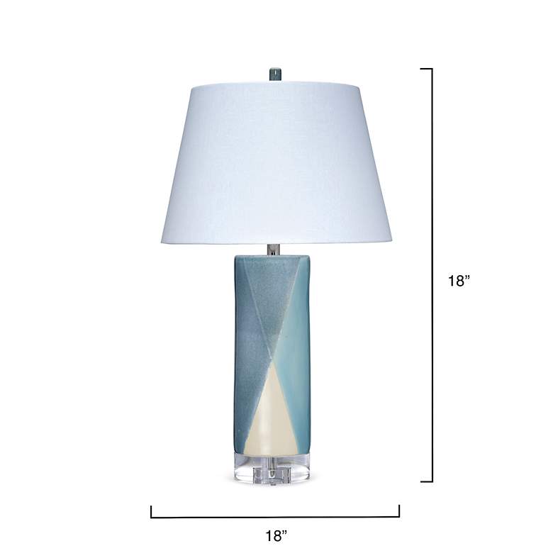 Image 6 Jamie Young Diamond 18" High Blue Ceramic Accent Table Lamp more views