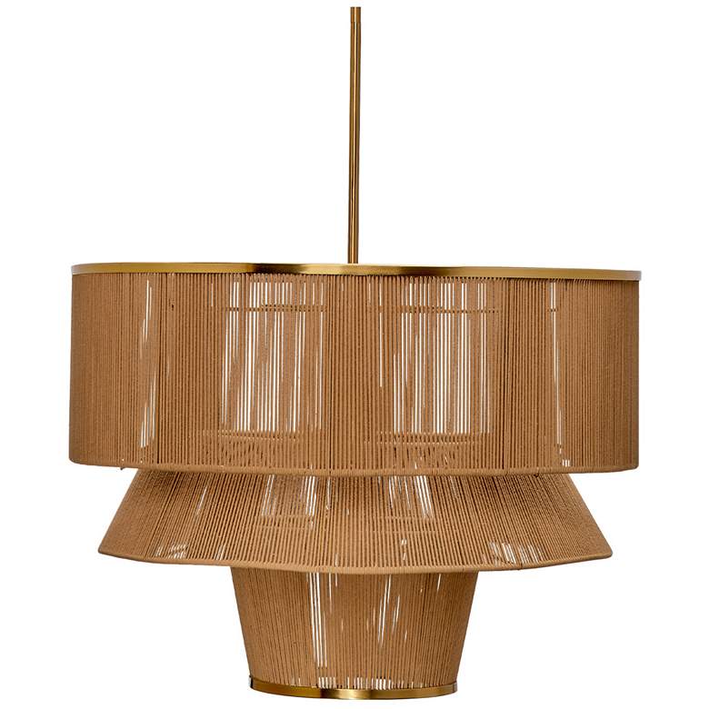 Image 1 Jamie Young Dimension 1-Light Iron and Cotton Chandelier