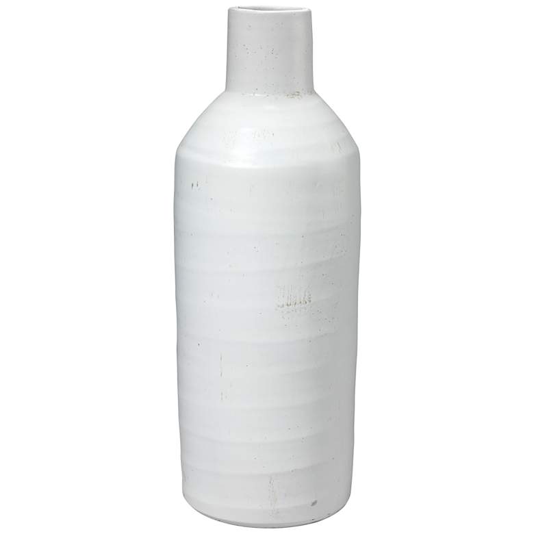 Image 1 Jamie Young Dimple Matte White Ceramic Decorative Carafe