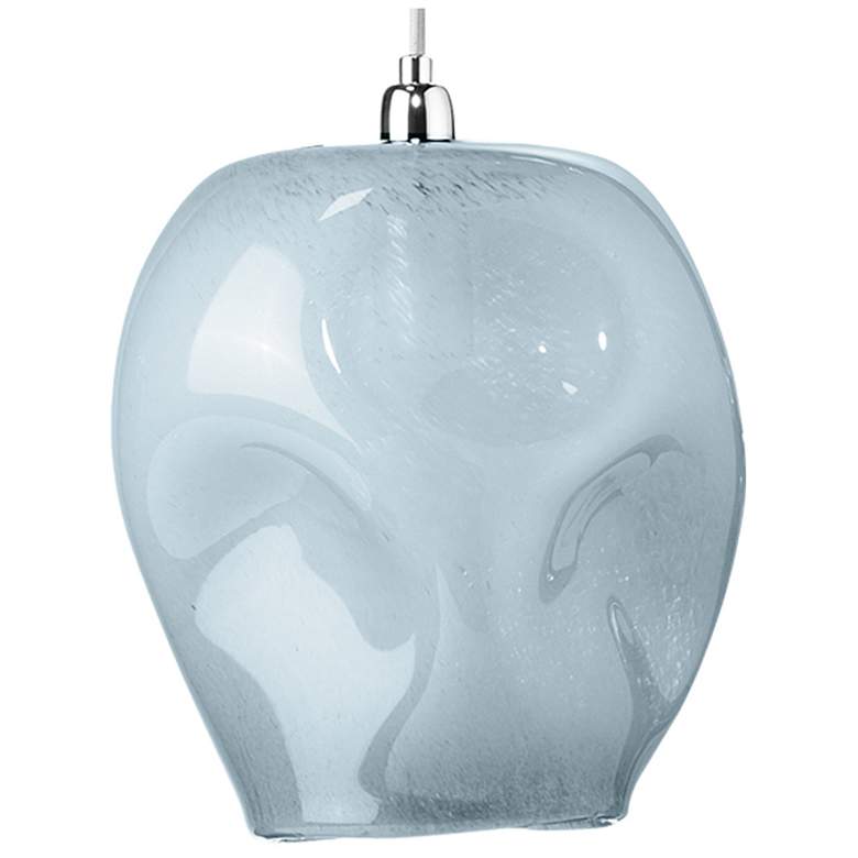 Image 1 Jamie Young Dimpled Blue Glass 1-Light Pendant