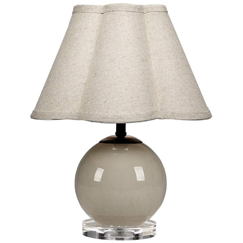 Image 1 Jamie Young Dottie Blown Glass Table Lamp with Linen Shade, Taupe