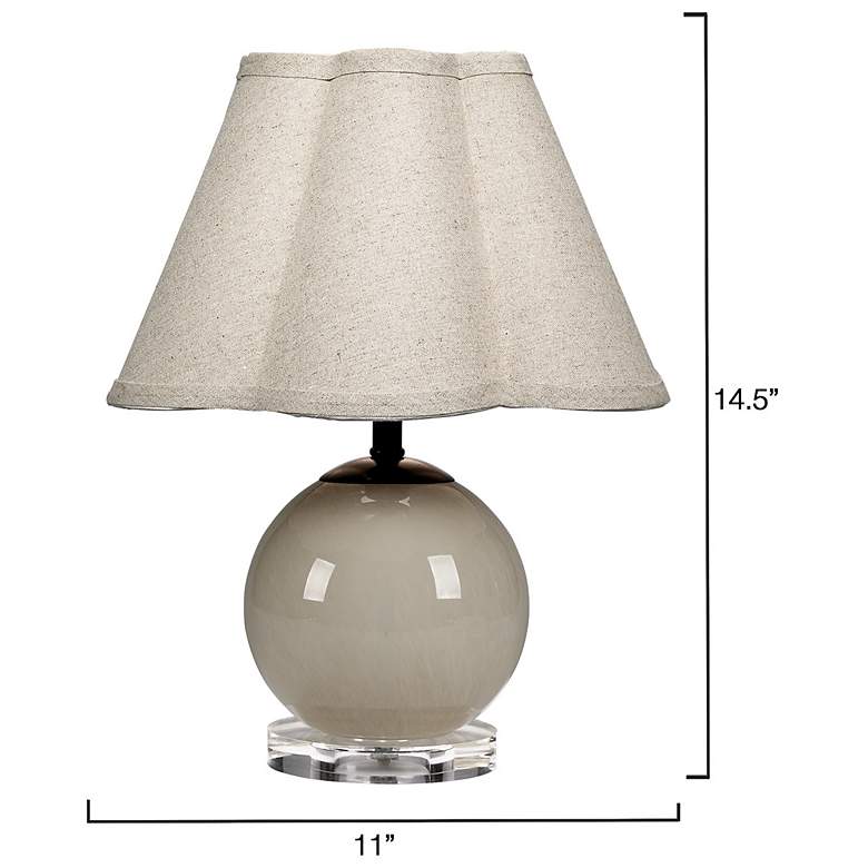 Image 3 Jamie Young Dottie Blown Glass Table Lamp with Linen Shade, Taupe more views