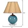 3_Jamie Young Dottie Blown Glass Table Lamp with Raffia Shade, Blue more views